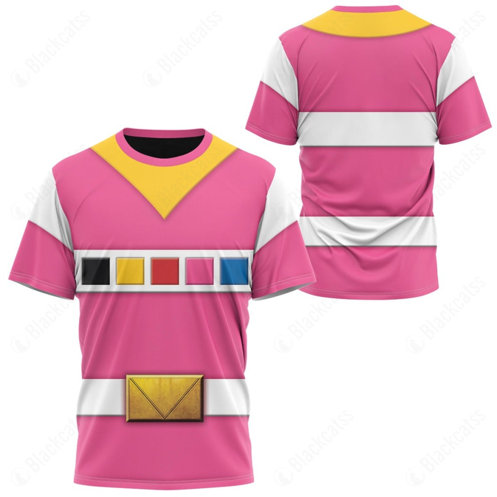 Anime Ape Personalized Pterodactyls Pink Power Rangers Baseball Jersey