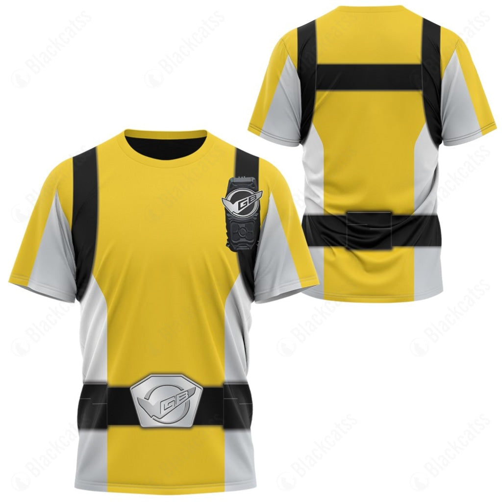 Personalized Sabertooths Yellow Power Rangers Baseball Jersey