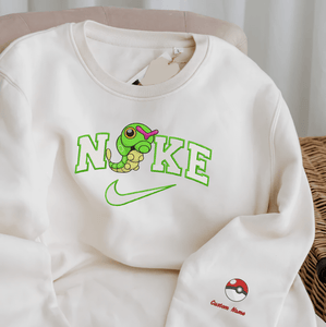 Embroidered PKM Caterpie Custom Hoodie T-Shirt Sweatshirt