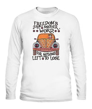 Load image into Gallery viewer, Hippie Graphic Apparel Freedom Unisex Long Sleeve / White S Bt127205
