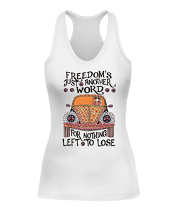 Hippie Graphic Apparel Freedom Women’s Tank - Racerback / White S Bt127205