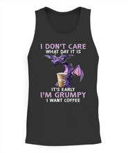 Load image into Gallery viewer, Coffee Graphic Apparel I Am Grumpy Tank Top - Unisex / Black S Bt137204
