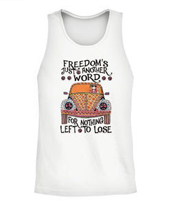 Hippie Graphic Apparel Freedom Tank Top - Unisex / White S Bt127205