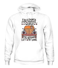 Load image into Gallery viewer, Hippie Graphic Apparel Freedom Unisex Hoodies / White S Bt127205
