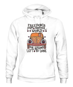 Hippie Graphic Apparel Freedom Unisex Hoodies / White S Bt127205