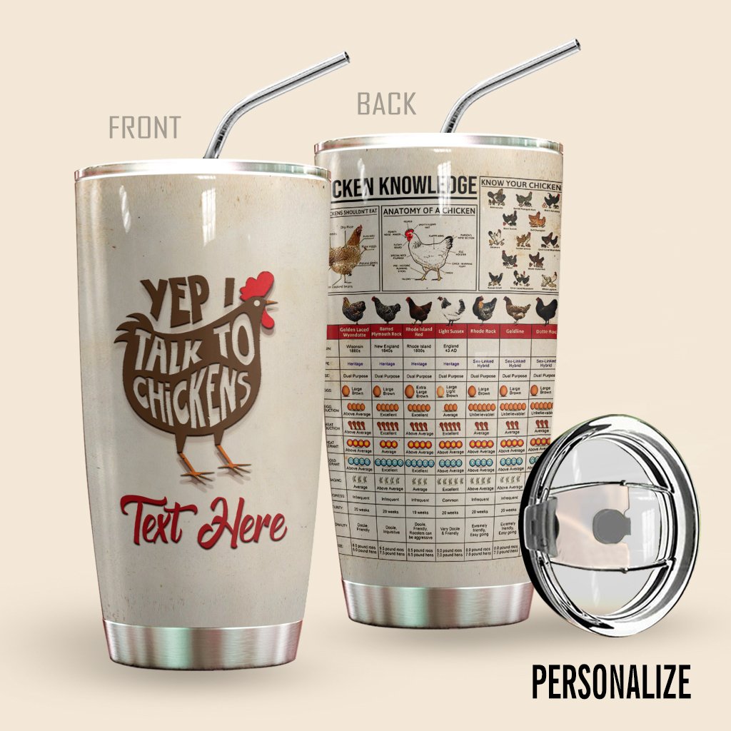 Chicken Personalized Tumbler Knowledge 20Oz Bt772010