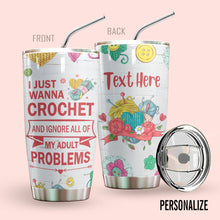 Load image into Gallery viewer, Crochet Personalized Tumbler Adult Problems 20Oz Bt87202
