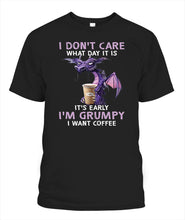 Load image into Gallery viewer, Coffee Graphic Apparel I Am Grumpy Popular Tee - Unisex / Black S Bt137204
