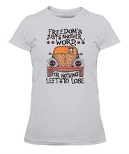 Load image into Gallery viewer, Hippie Graphic Apparel Freedom Women’s Tee Shirt / Heather Grey S Bt127205
