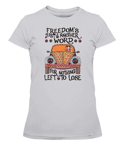 Hippie Graphic Apparel Freedom Women’s Tee Shirt / Heather Grey S Bt127205