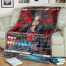 Load image into Gallery viewer, Anime Naruto Shippuden Itachi Uchiha X Pkm Card Custom Soft Blanket / S/(43X55)
