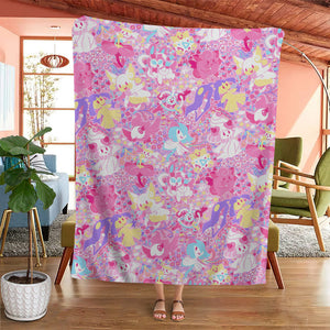 Anime Pkm Fairy Seamless Pattern Custom Soft Blanket Bo07032235