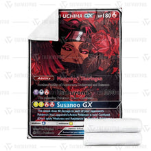 Load image into Gallery viewer, Anime Naruto Shippuden Itachi Uchiha X Pkm Card Custom Soft Blanket
