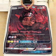 Load image into Gallery viewer, Anime Naruto Shippuden Itachi Uchiha X Pkm Card Custom Soft Blanket
