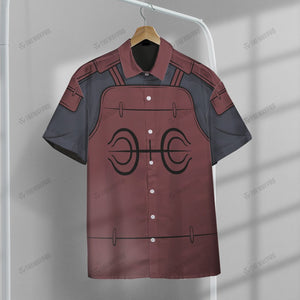 Anime Naruto Shippuden Hashirama Senju Custom Button Shirt