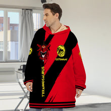 Load image into Gallery viewer, Power Ranger Mighty Morphin Tyrannosaurus Custom Name Blanket Hoodie
