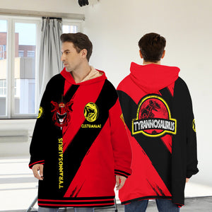 Power Ranger Mighty Morphin Tyrannosaurus Custom Name Blanket Hoodie