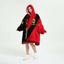 Load image into Gallery viewer, Power Ranger Mighty Morphin Tyrannosaurus Custom Name Blanket Hoodie
