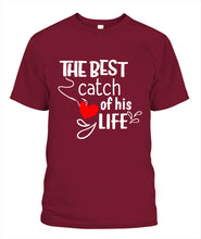 Load image into Gallery viewer, Matching Couple Valentines Day The Best Catch Shirt Personalized
