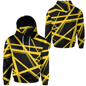 Yellow Frankenstrat Strings Custom Snood Hoodie