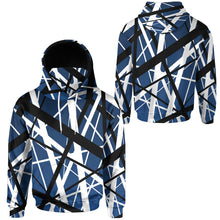 Load image into Gallery viewer, Blue Frankenstrat Strings Custom Snood Hoodie
