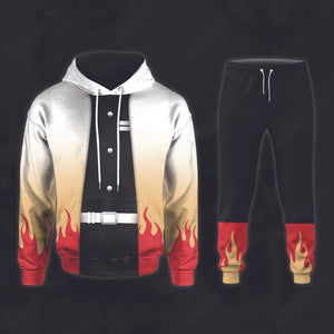 Anime Demon Slayer Kimetsu no Yaiba Flame Hashira Kyojuro Rengoku Custom Hoodie