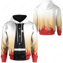 Load image into Gallery viewer, Anime Demon Slayer Kimetsu no Yaiba Flame Hashira Kyojuro Rengoku Custom Hoodie
