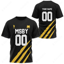 Load image into Gallery viewer, Anime Fukurodani Academy Personalized MSBY Black Jackals T-Shirt
