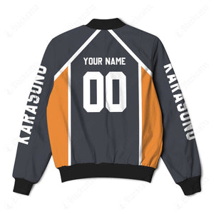 Anime Fukurodani Academy Personalized Team Karasuno Bomber Jacket