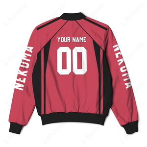 Anime Fukurodani Academy Personalized Team Nekoma Bomber Jacket