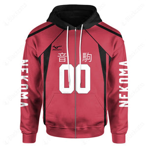 Anime Fukurodani Academy Personalized Team Nekoma Hoodie