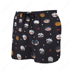 Anime Naruto Chibi Head Beach Shorts