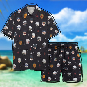 Anime Naruto Chibi Head Beach Shorts