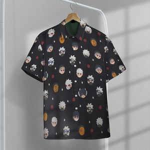 Anime Naruto Chibi Head Button Shirts