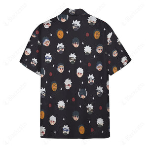 Anime Naruto Chibi Head Button Shirts