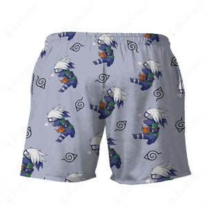 Anime Naruto Kakashi Beach Shorts