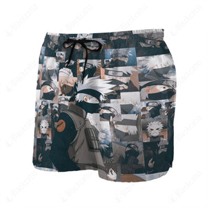 Anime Naruto Kakashi Beach Shorts