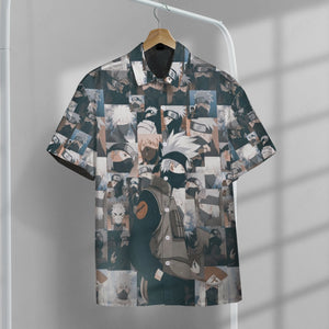 Anime Naruto Kakashi Hawaii Button Shirt