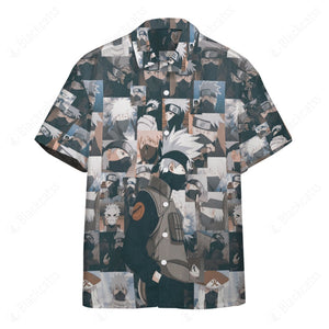 Anime Naruto Kakashi Hawaii Button Shirt