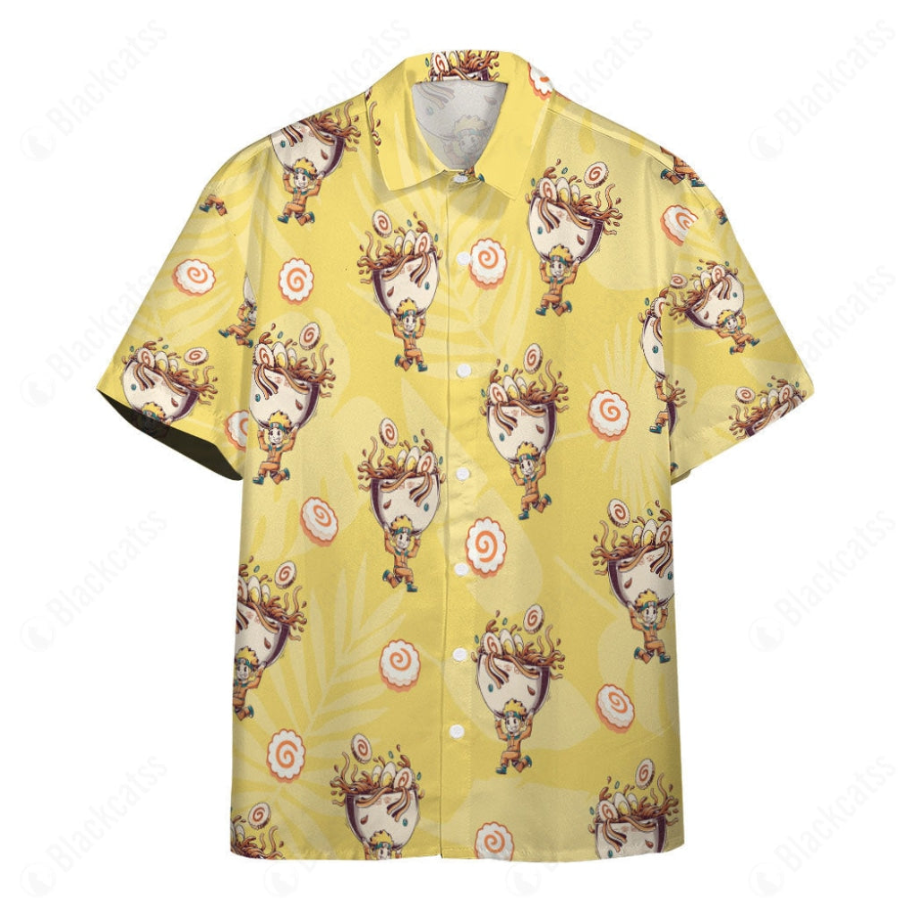 Anime Naruto Ramen Hawaii Button Shirts