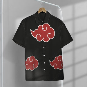 Anime Naruto Shippuden Akatsuki Custom Button Shirt