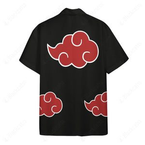 Anime Naruto Shippuden Akatsuki Custom Button Shirt