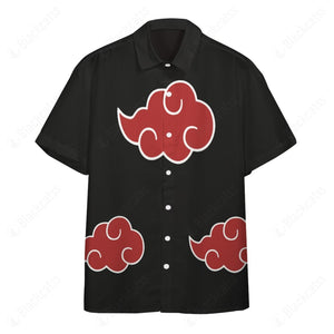 Anime Naruto Shippuden Akatsuki Custom Button Shirt