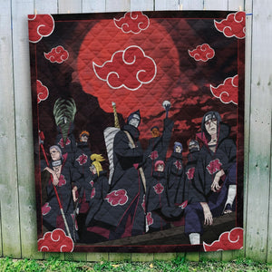 Anime Naruto Shippuden Akatsuki Group Pattern Custom Quilt