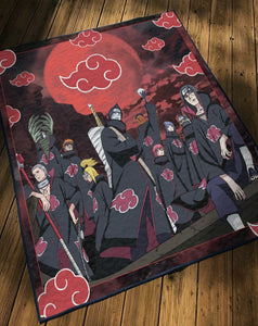 Anime Naruto Shippuden Akatsuki Group Pattern Custom Quilt