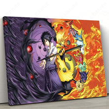 Load image into Gallery viewer, Anime Naruto Shippuden Naruto And Sasuke Six Paths Custom Canvas With Frame
