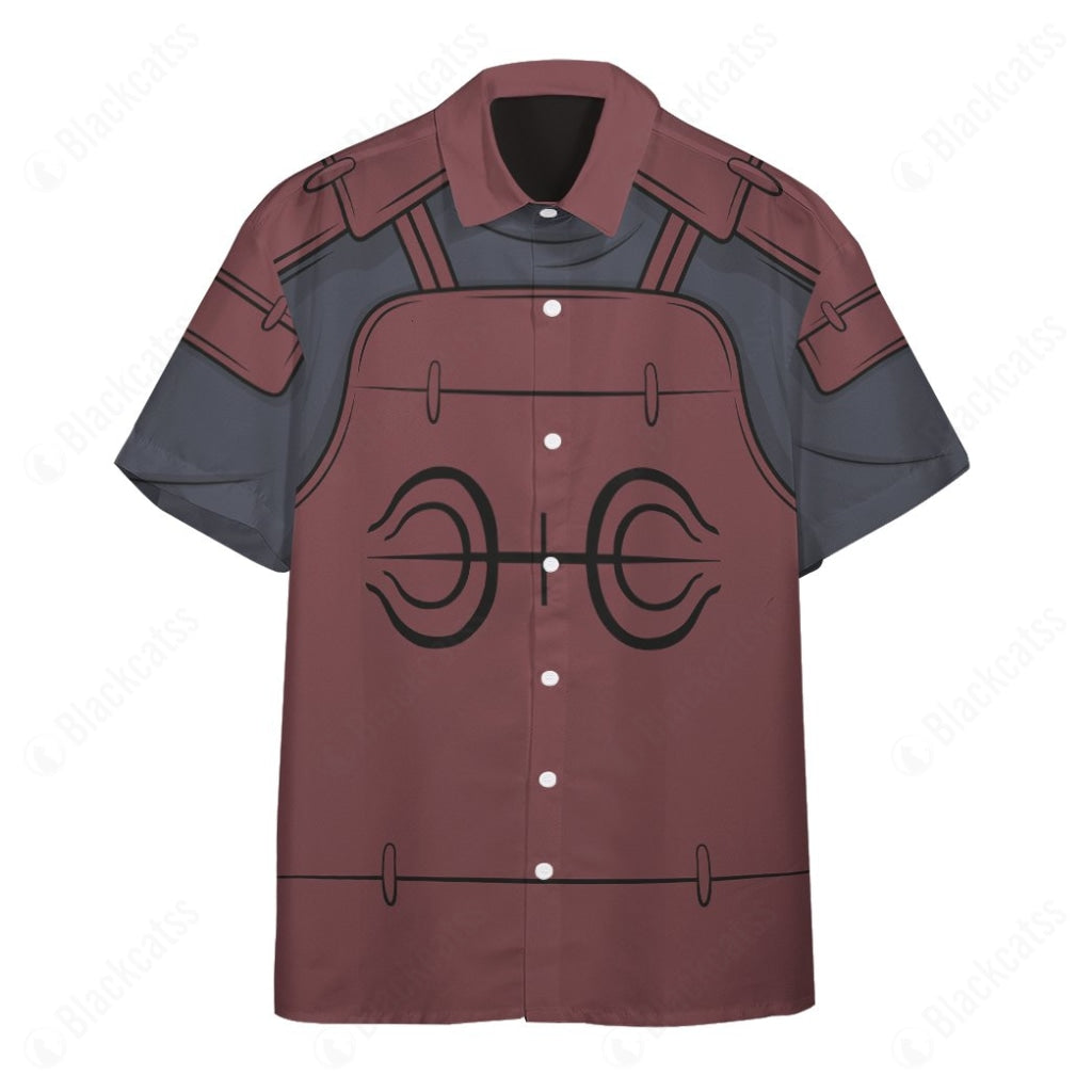 Anime Naruto Shippuden Hashirama Senju Custom Button Shirt