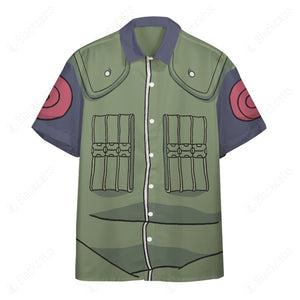 Anime Naruto Shippuden Kakashi Hatake Custom Button Shirt