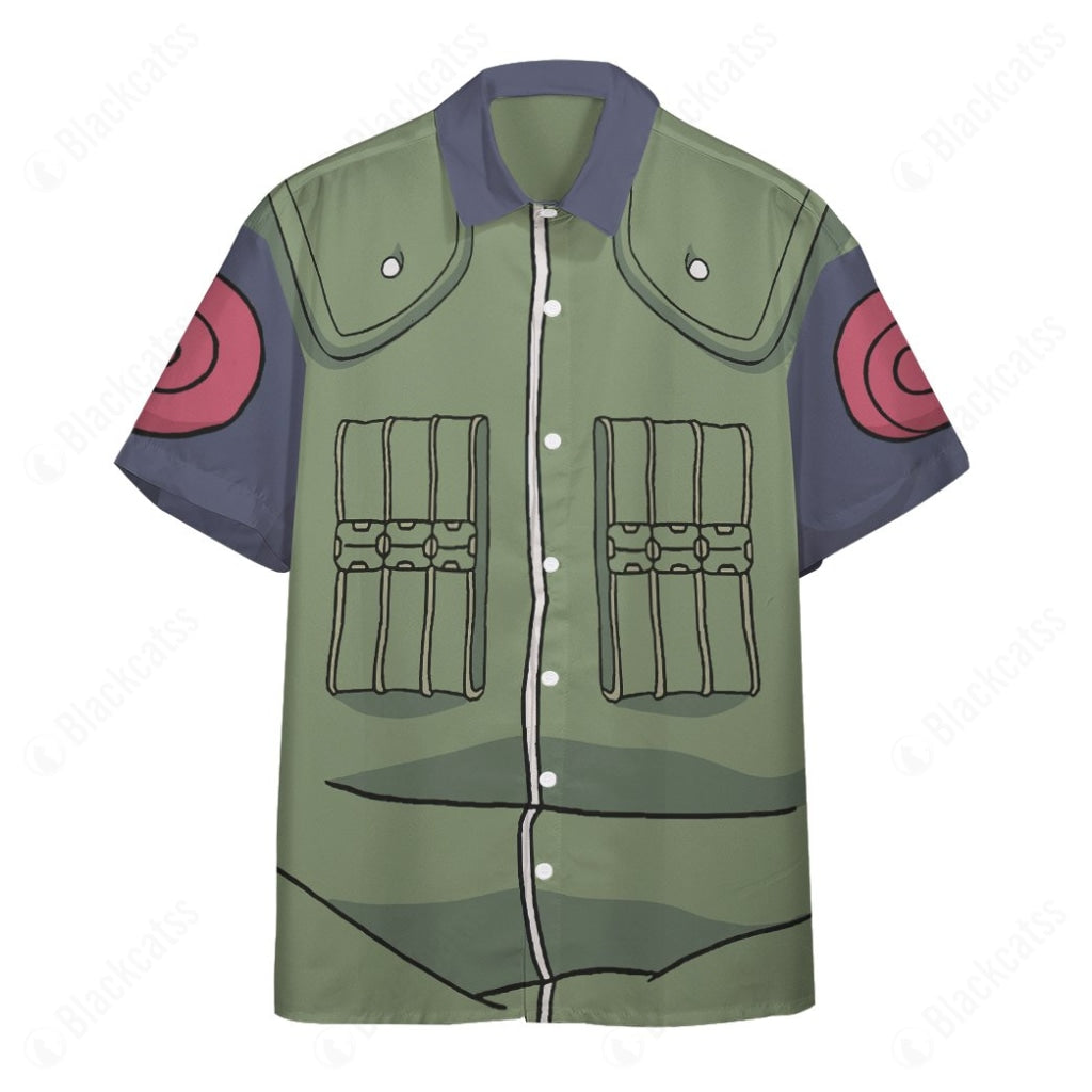 Anime Naruto Shippuden Kakashi Hatake Custom Button Shirt