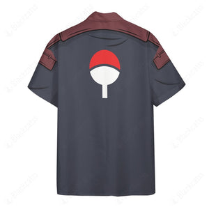 Anime Naruto Shippuden Madara Uchiha Custom Button Shirt